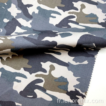 Tissu de coton tissé de camouflage lavé
